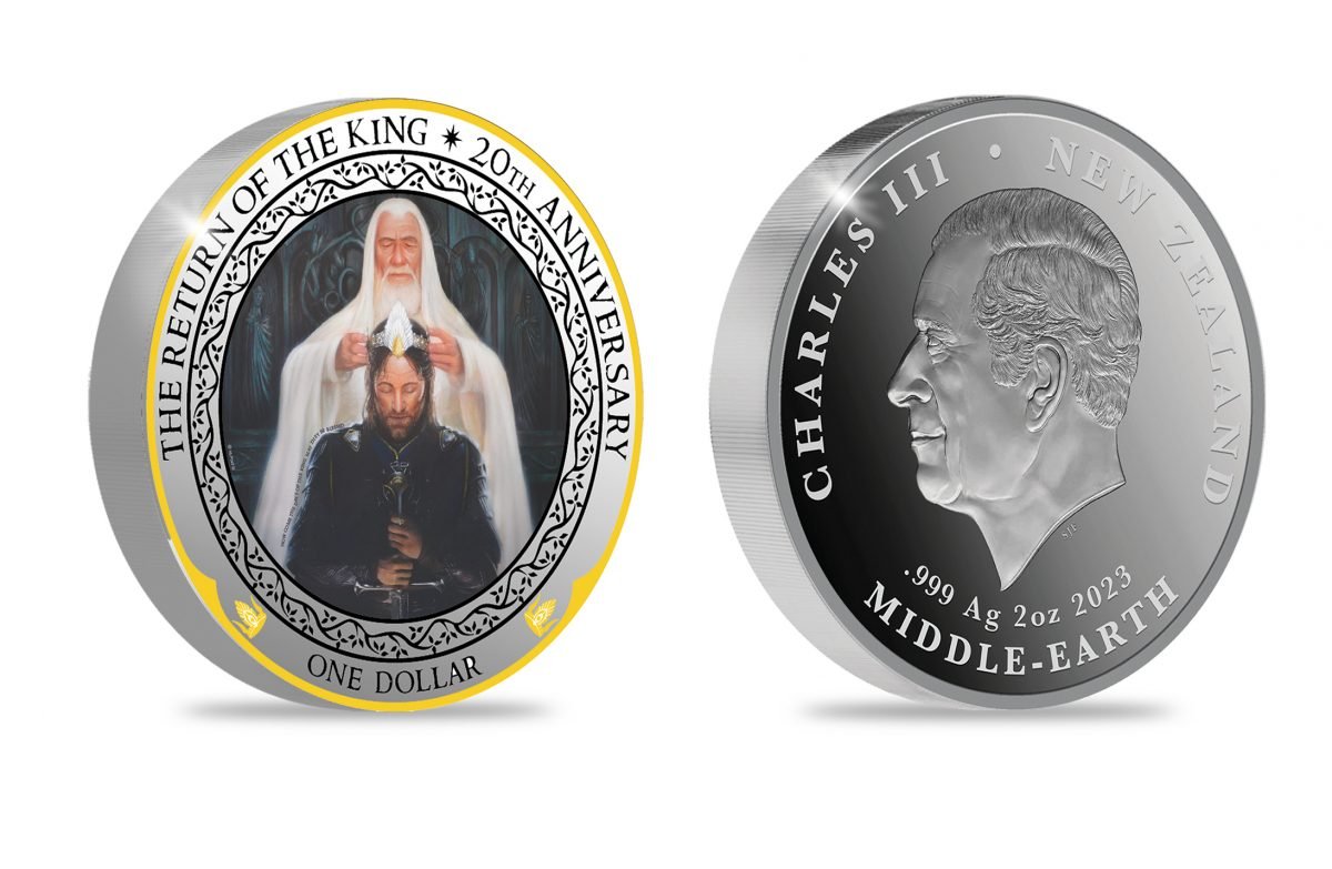 NZ Post Return of the King coin Aragorn Coronation