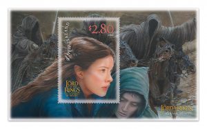 An LOTR Stamp - Arwen escaping from the Nazgul wide