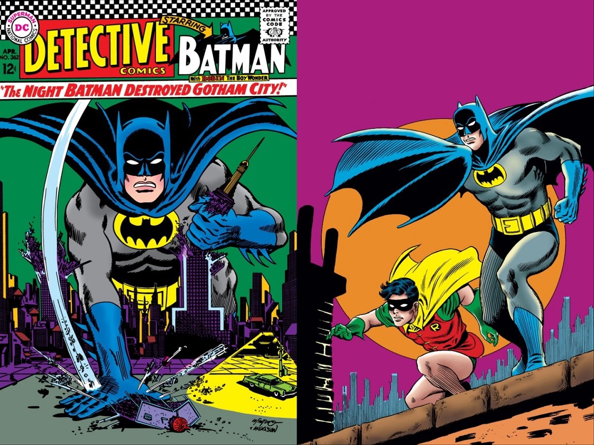 The 194-1968 New Look Batman, by artist Carmine Infantino.