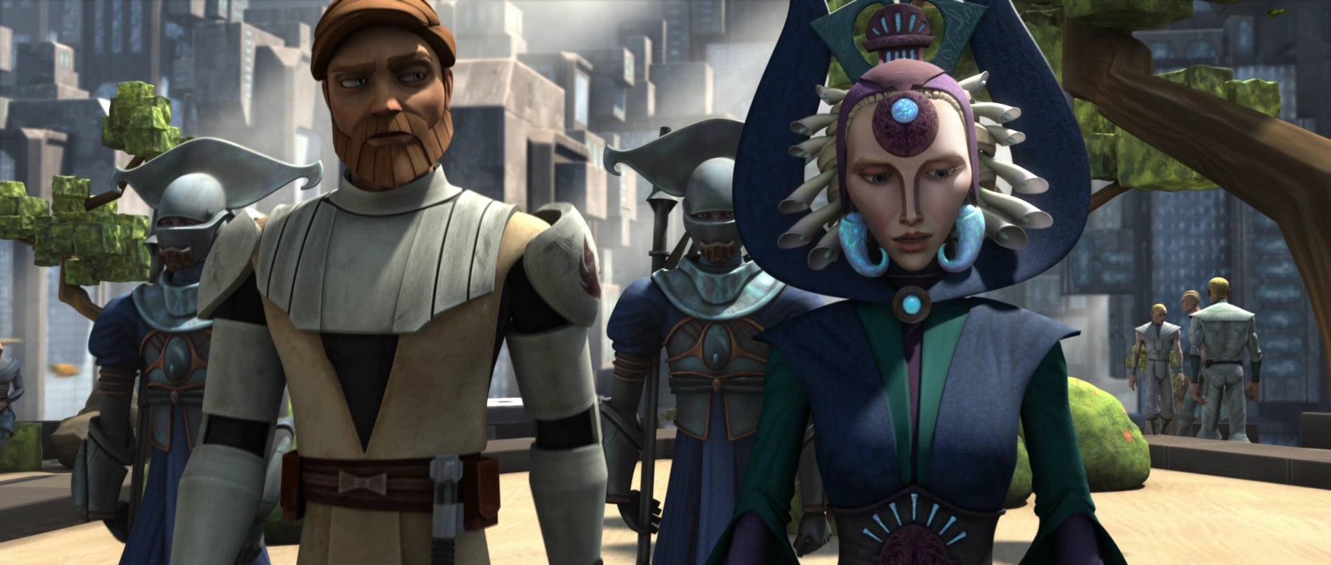 Obi-Wan walks with Duchess Satine of Mandalore in one of The Clone Wars' best arcs.