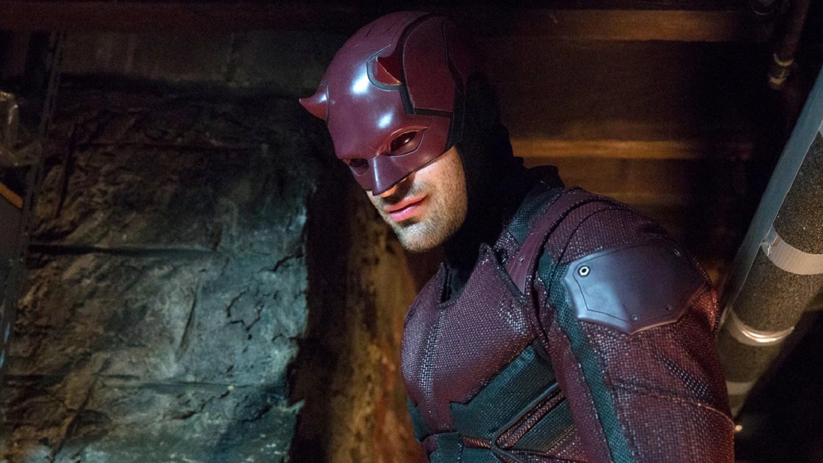 Charlie Cox as Daredevil, in his second season costume.