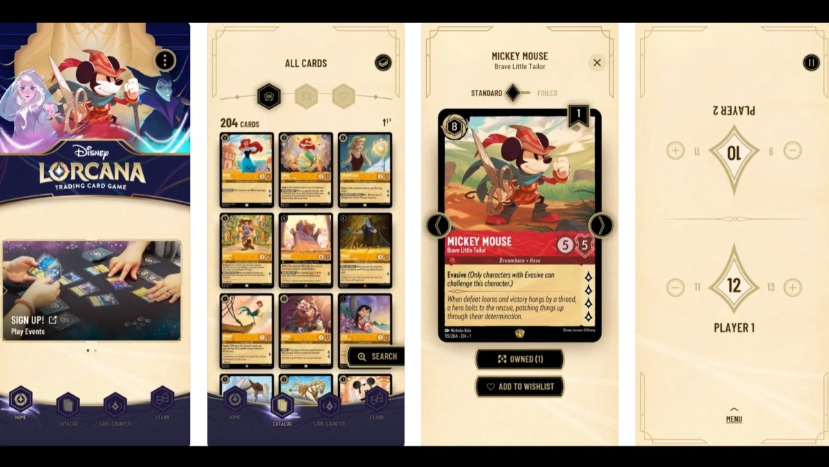 Disney Lorcana Trading Card Game official companion app