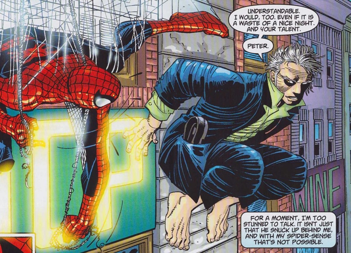 John Romita Jr's artwork from 2001's Amazing Spider-Man.
