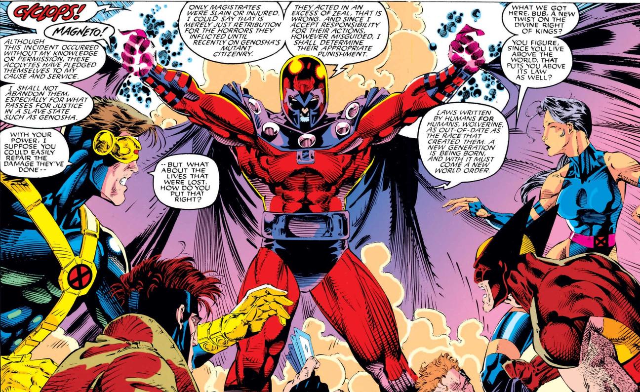 Magneto returing to villain status in X-Men #1.