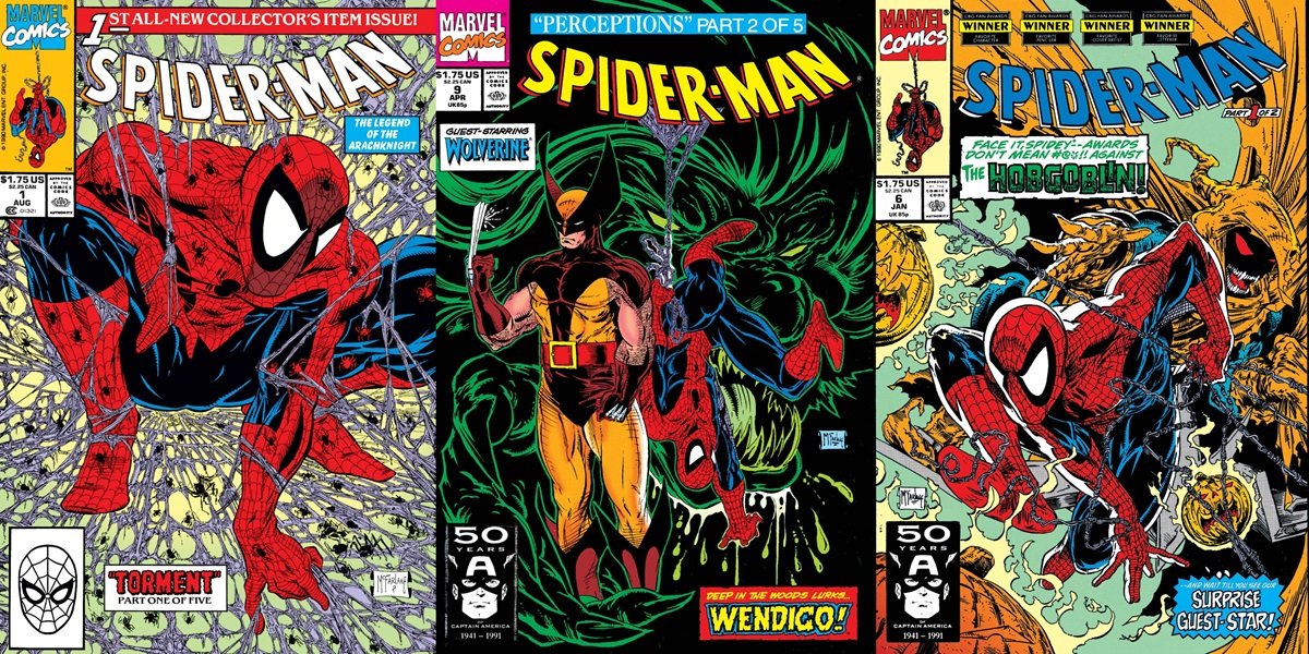 Todd McFarlane's art from his Spider-Man series from 1990-1991.