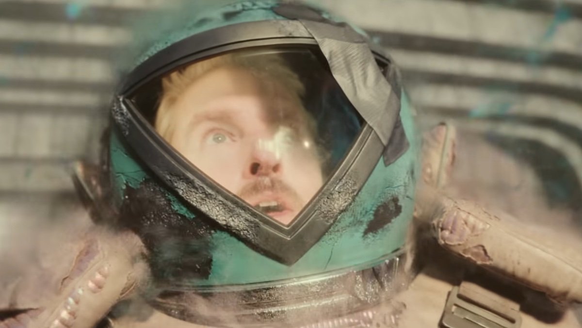 Owen Wilson's Mobius looks scared inside an astronaut suit on Loki