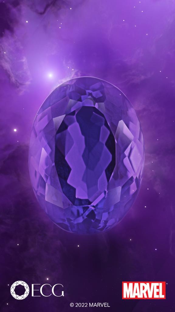 The Power Stone is an oval shaped amethyst in the East Continental Gems Infinity Stone collection 