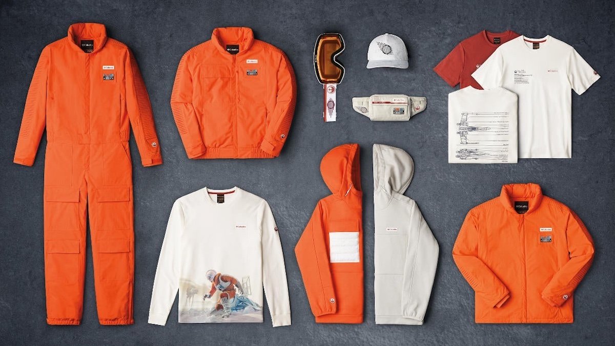 All the items from Columbia's 2023 Star Wars winter collection based on Luke Skywalker's flight suit