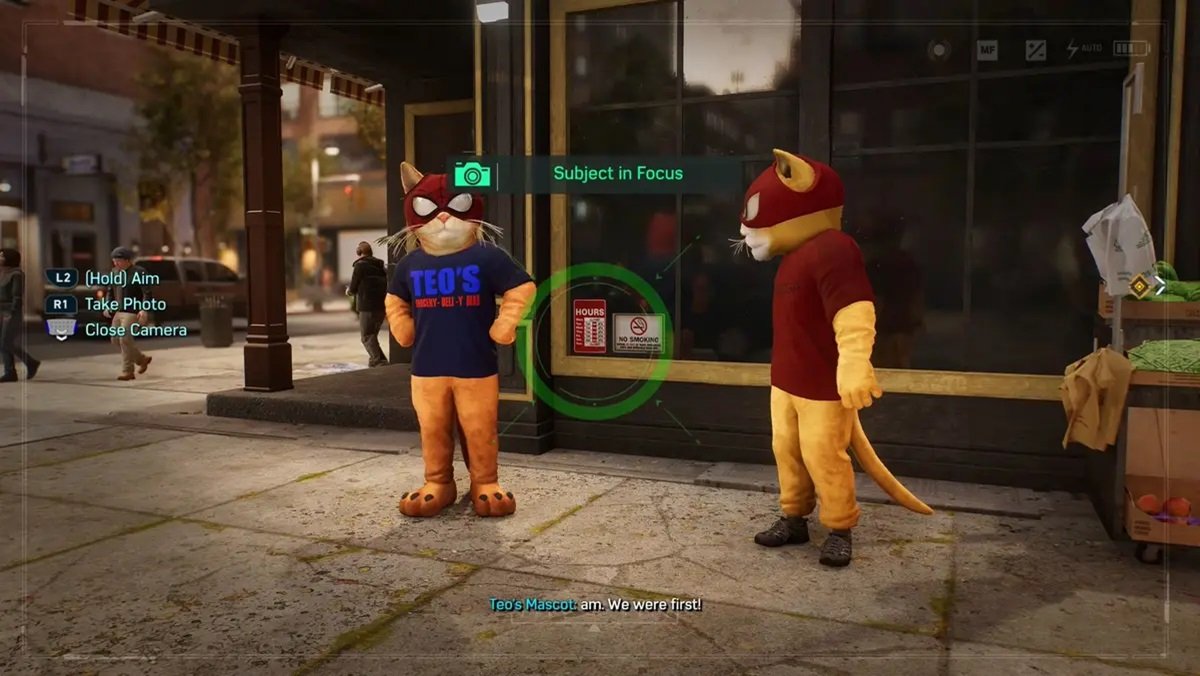 The Marvel's Spider-Man 2 Bodega Cat mascots, voiced by Alan Tudyk and Nathan Fillion.