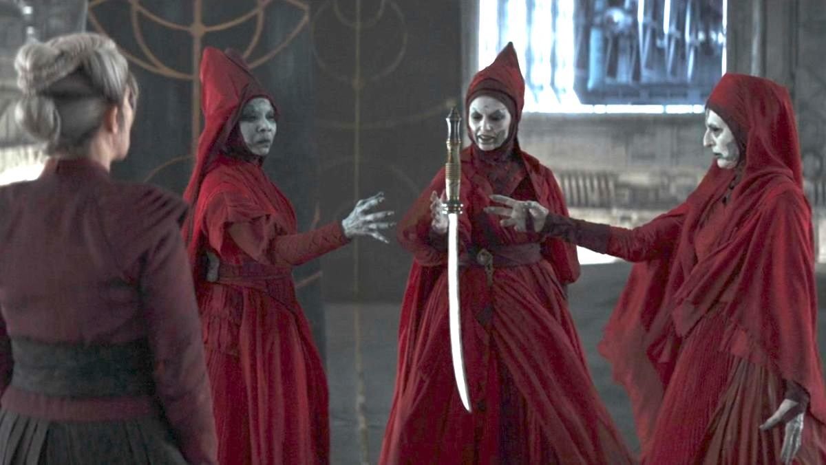 The Great Mothers summoning the blade of talzin for Morgan Elsbeth in Ahsoka