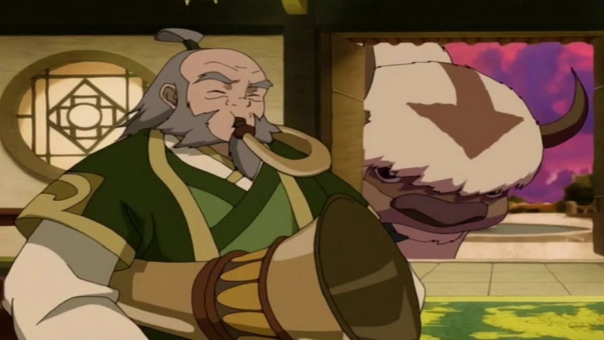 Uncle Iroh playing Tsungi horn in Avatar the Last Airbender