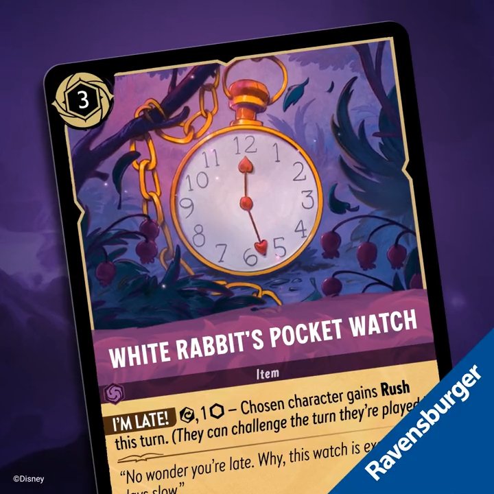 White Rabbit Pocket Watch Disney Lorcana Card