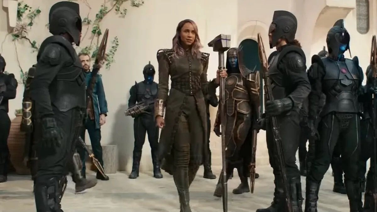 Zawe Ashton as Kree leader Dar-Benn in The Marvels.