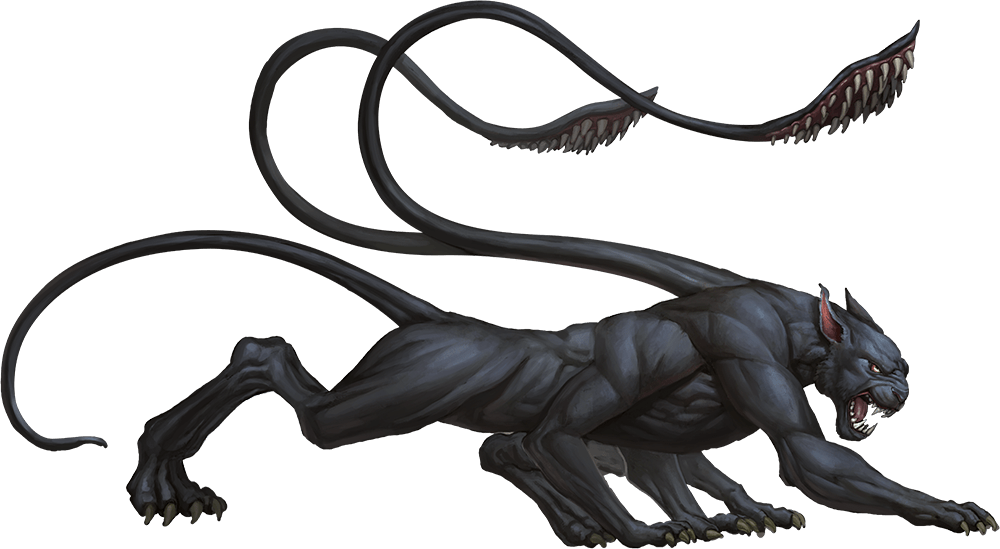 photo of a panther-like creature called displacer beast seen in dungeons & Dragons honor among thieves movie