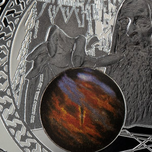 LOTR coin photo_A Shadow in the East_Saruman closeup