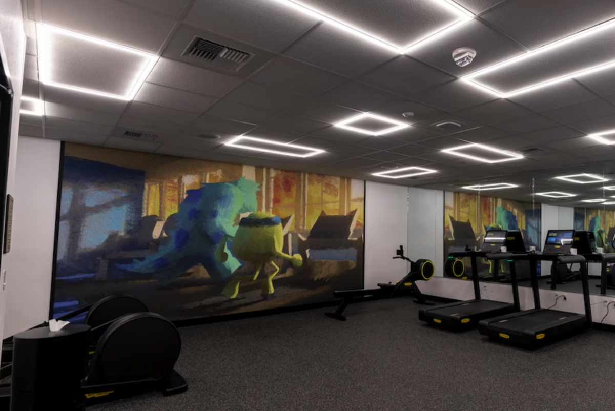 Monsters Inc exercise room